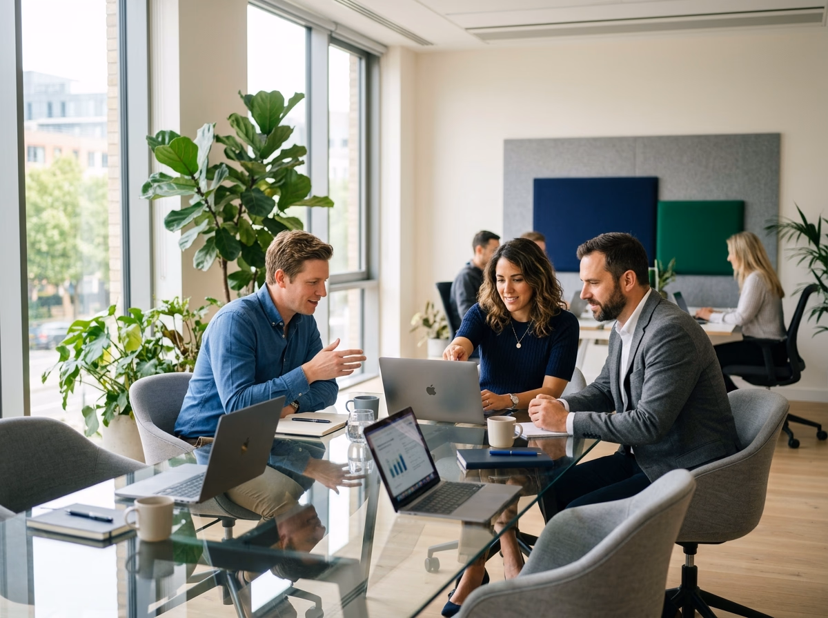 Team von ProfilWeg im modernen Büro – professionelle Beratung zur Google-Profil-Löschung